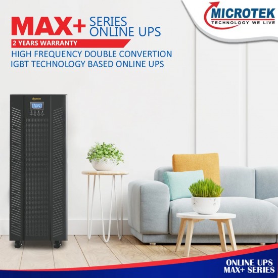 Microtek Online UPS Max+ Series 10KVA 1PH:1PH 192V 