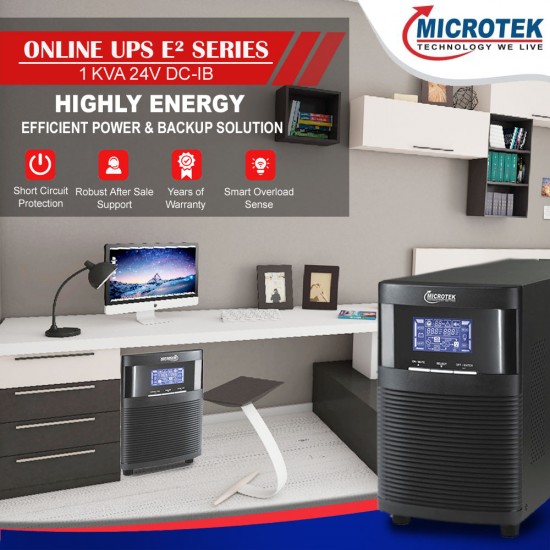 Microtek Online UPS E²+ Series 1KVA 24V With Inbuilt Battery