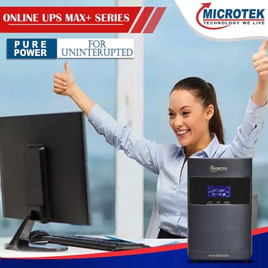 Microtek Online UPS Max+ Series 1KVA 1PH:1PH 36V With Inbuilt Battery